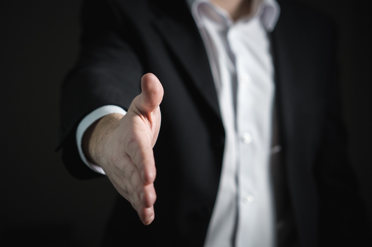 man offering hand